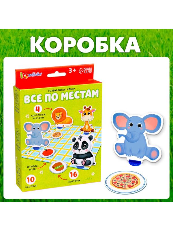 Развивающий набор «Всё по местам», 16 карточек, 10 заданий, 3+