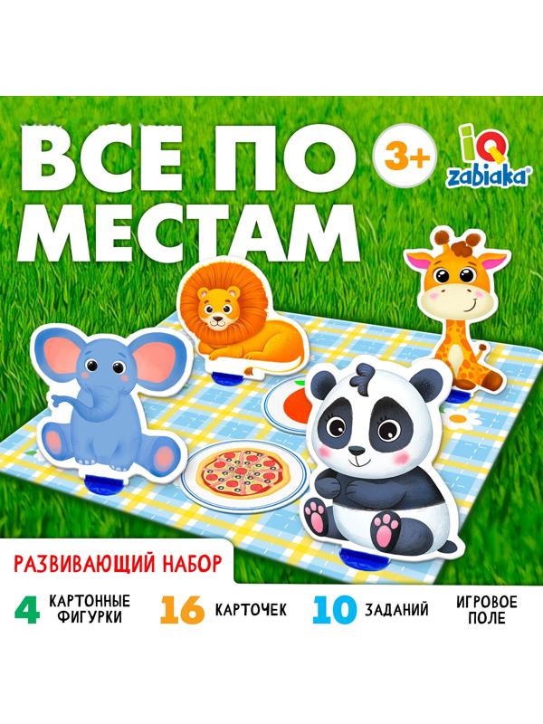 Развивающий набор «Всё по местам», 16 карточек, 10 заданий, 3+