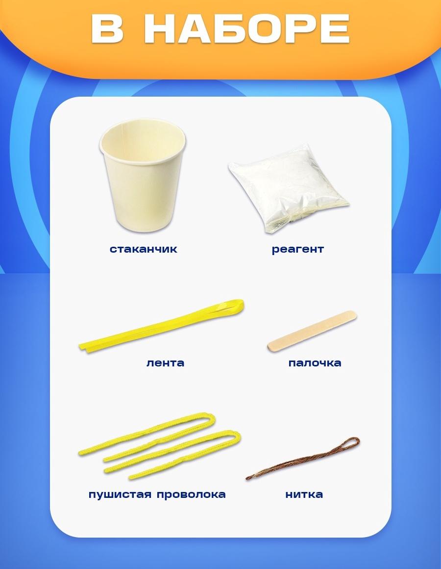 Выращивание кристалла «Синий трактор», набор для опытов