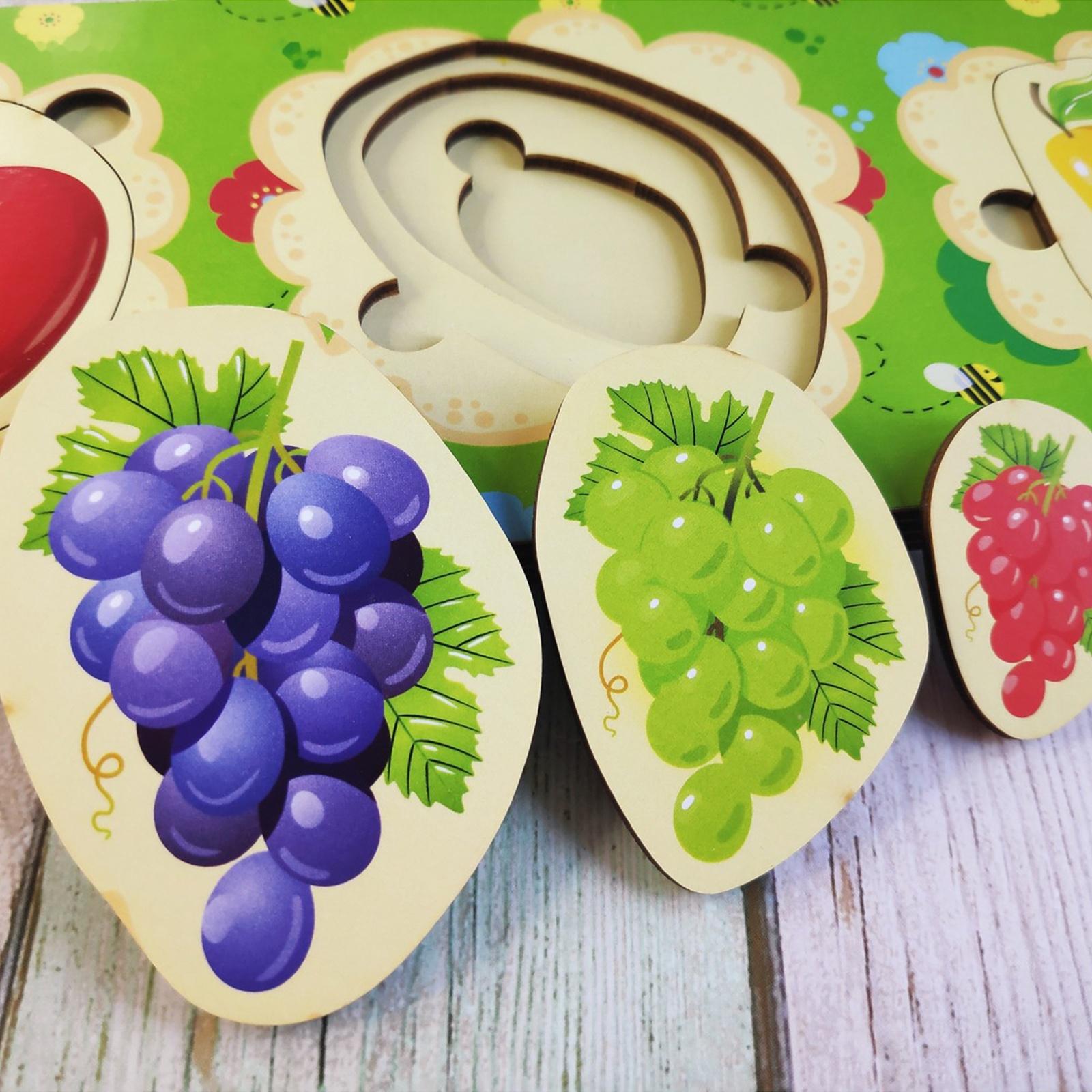 Вкладыш больше - меньше «Фрукты»