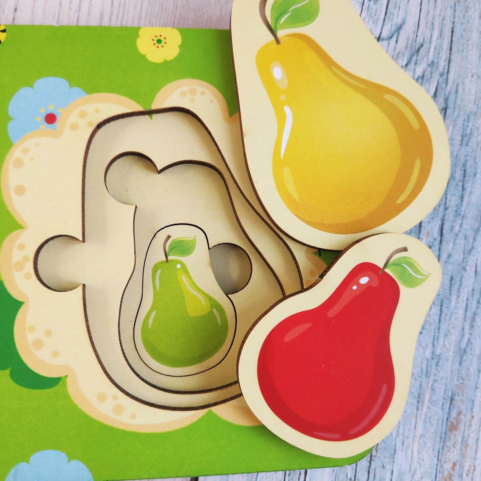 Вкладыш больше - меньше «Фрукты»