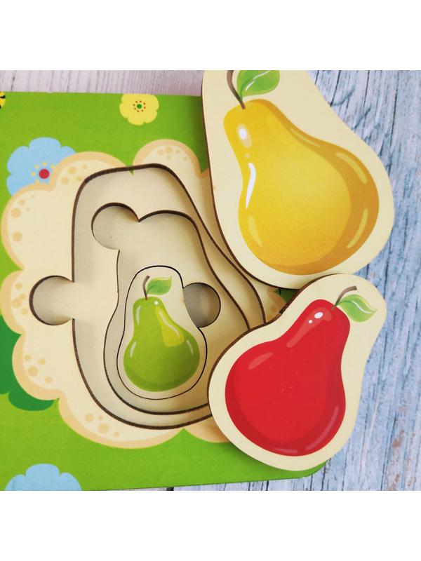 Вкладыш больше - меньше «Фрукты»