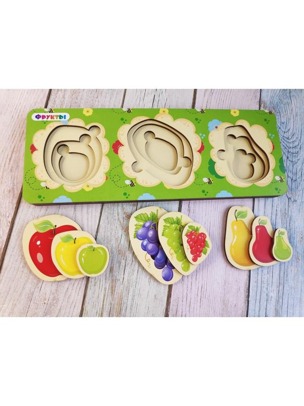 Вкладыш больше - меньше «Фрукты»
