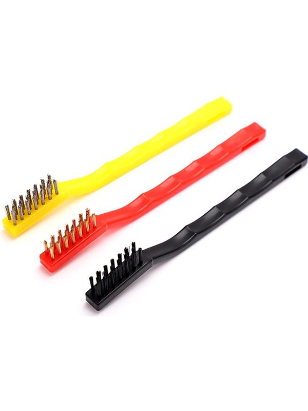 Набор щеток для чистки оружия, 3 шт: нержавеющая сталь, латунь, нейлон