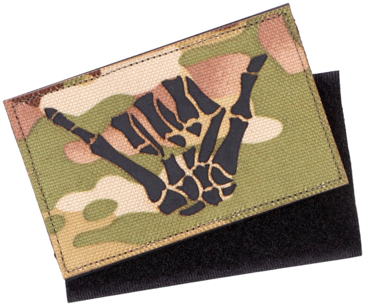 Шеврон на одежду «Скелет», 8.5×5 см, разноцветный