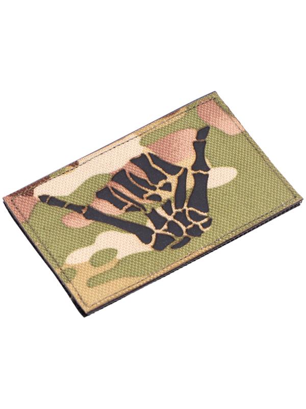 Шеврон на одежду «Скелет», 8.5×5 см, разноцветный