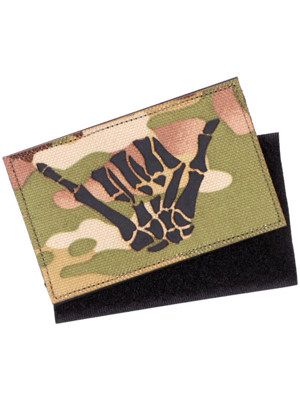 Шеврон на одежду «Скелет», 8.5×5 см, разноцветный