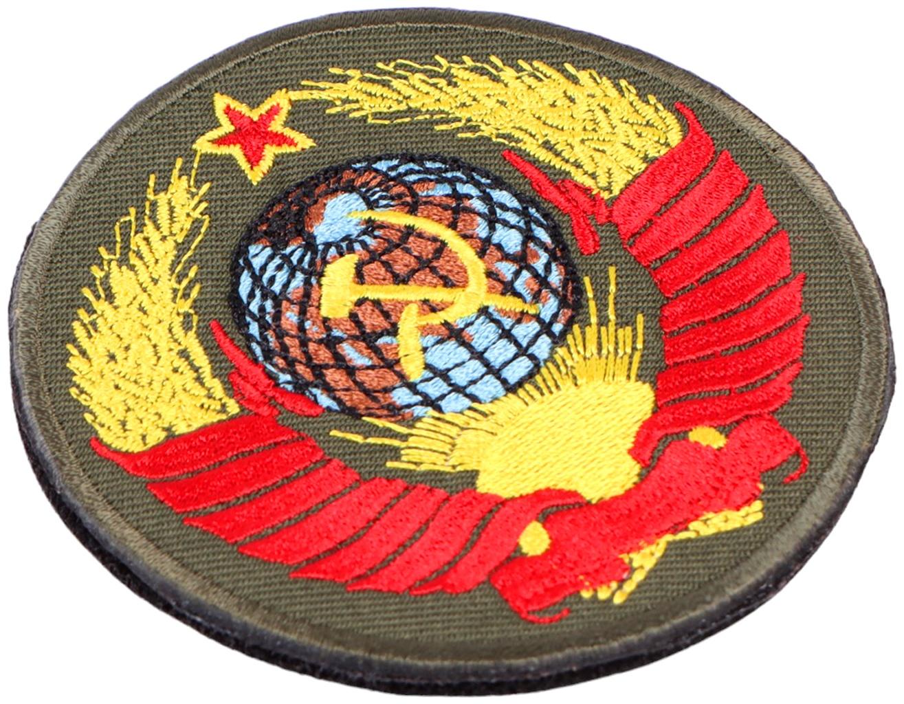 Шеврон на одежду «СССР», d=8 см, разноцветный