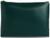 Косметичка на молнии плоская, однотонная, зелёная