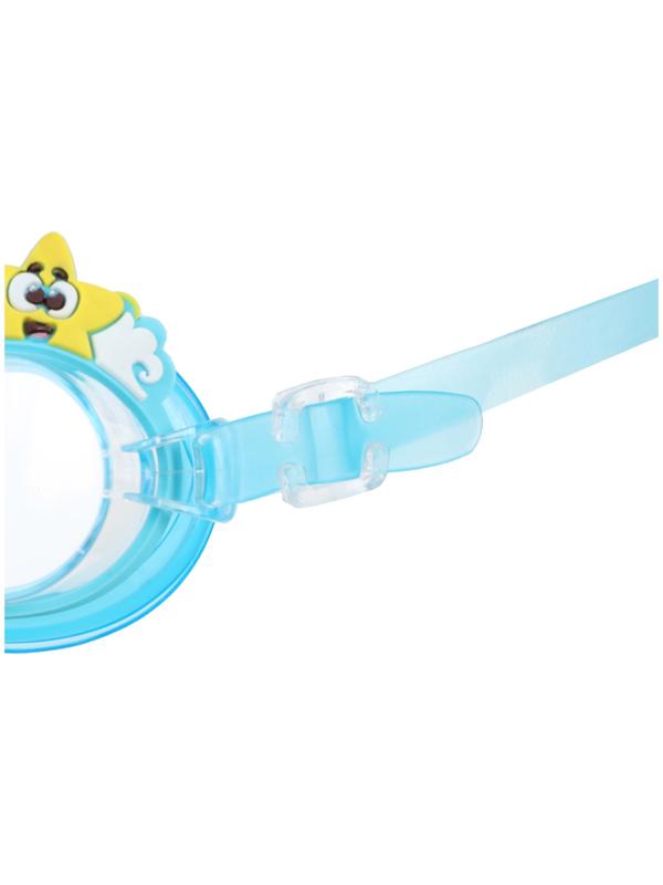 Очки для плавания детские «На волне: Морской мир», беруши, цвет голубой