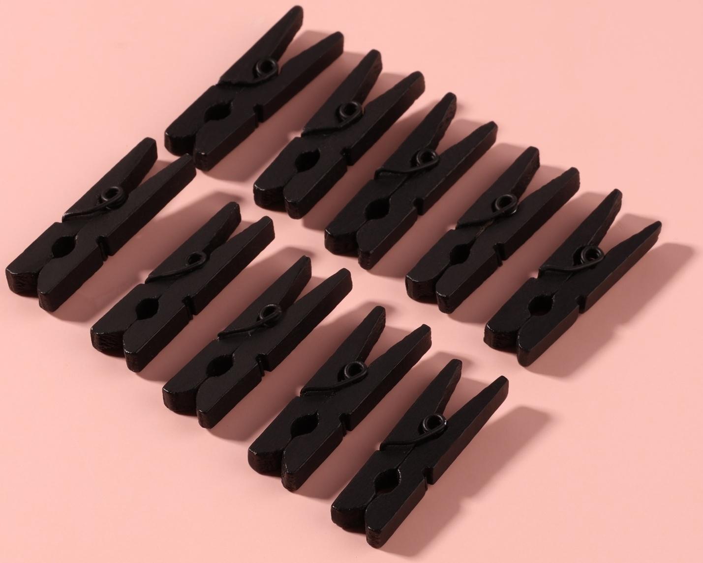 Прищепки для шитья, 3 × 0,9 × 0,3 см, 10 шт, цвет чёрный