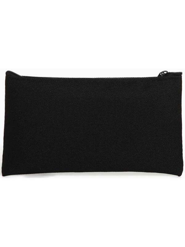 Косметичка-пенал на молнии, плоская, маленькая, чёрная