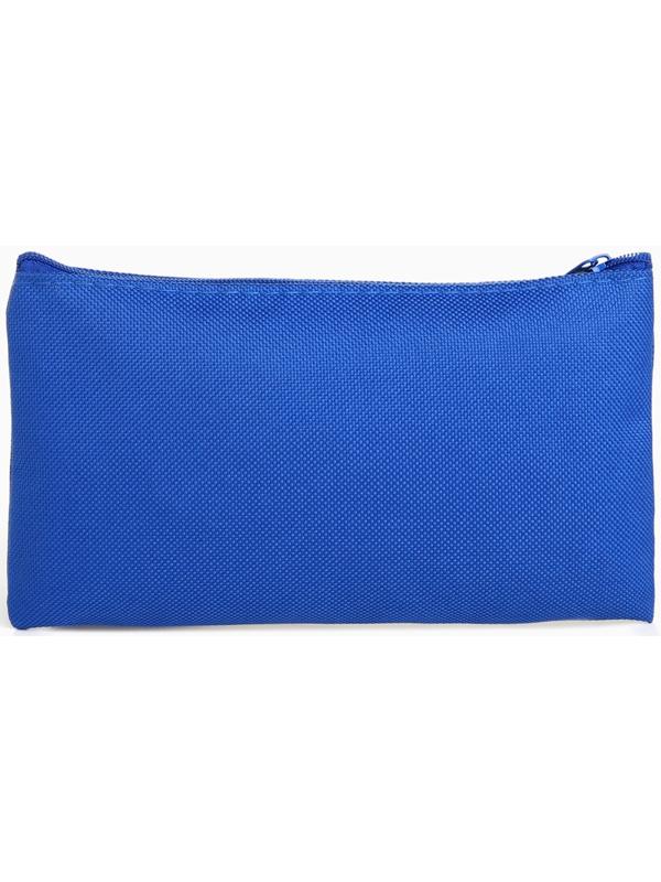 Косметичка-пенал на молнии, плоская, маленькая, синяя