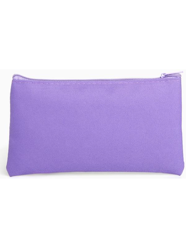 Косметичка-пенал на молнии, плоская, маленькая, сиреневая