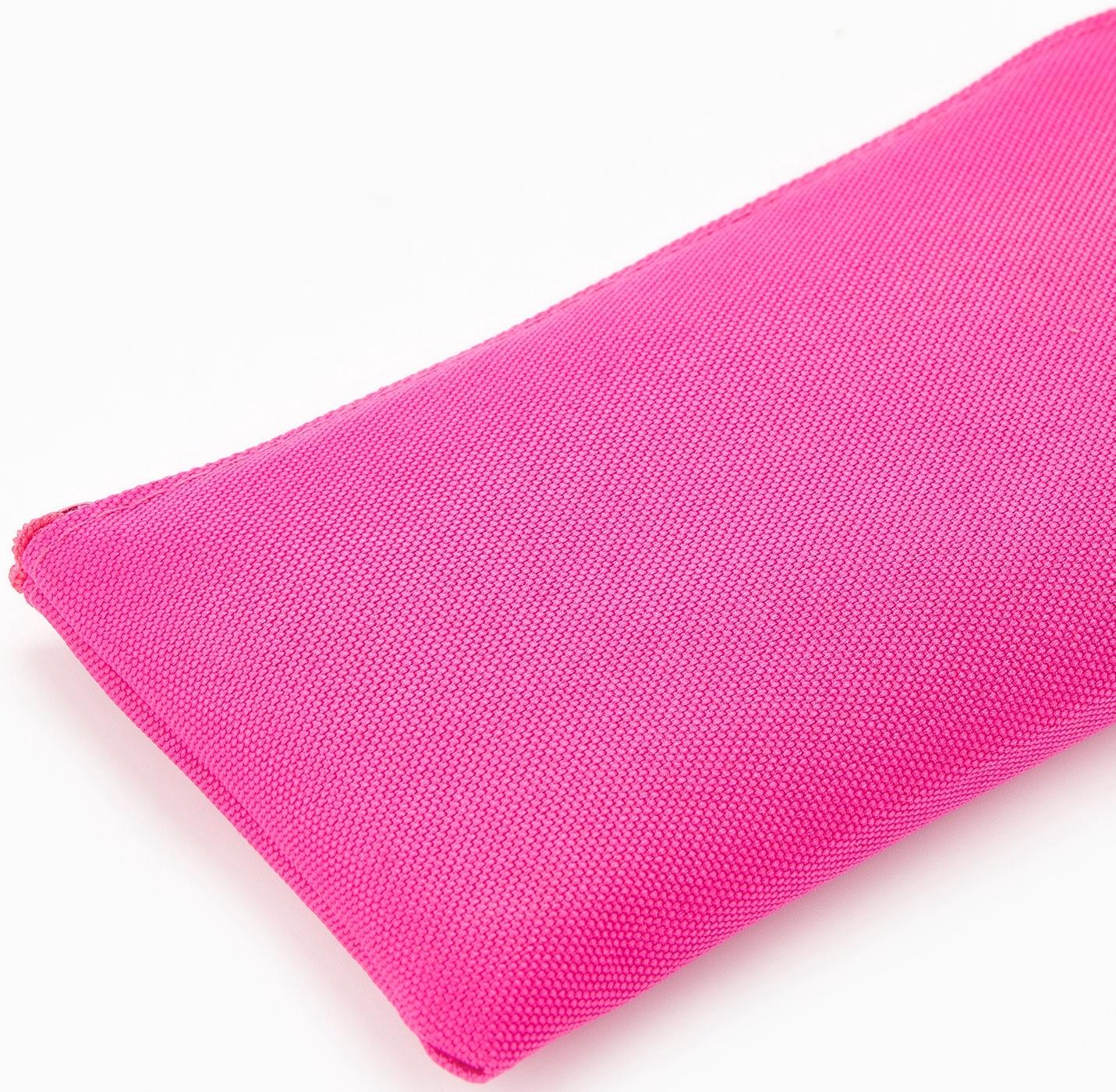 Косметичка-пенал на молнии, плоская, маленькая, малиновая