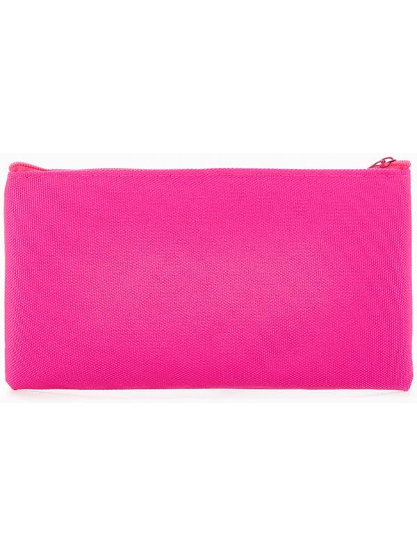 Косметичка-пенал на молнии, плоская, маленькая, малиновая