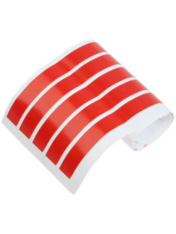 Наклейка для авто, светоотражающая полоска, 40×0,7 см, красный, набор 5 шт