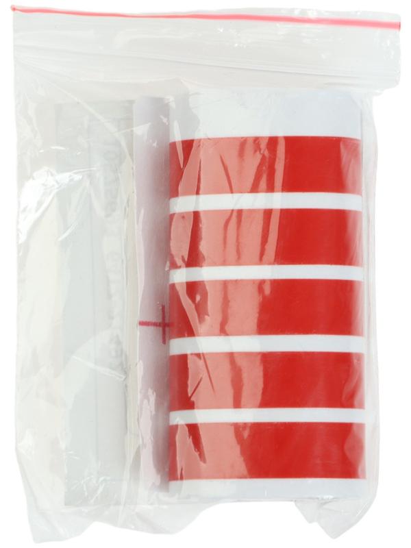 Наклейка для авто, светоотражающая полоска, 40×0,7 см, красный, набор 5 шт