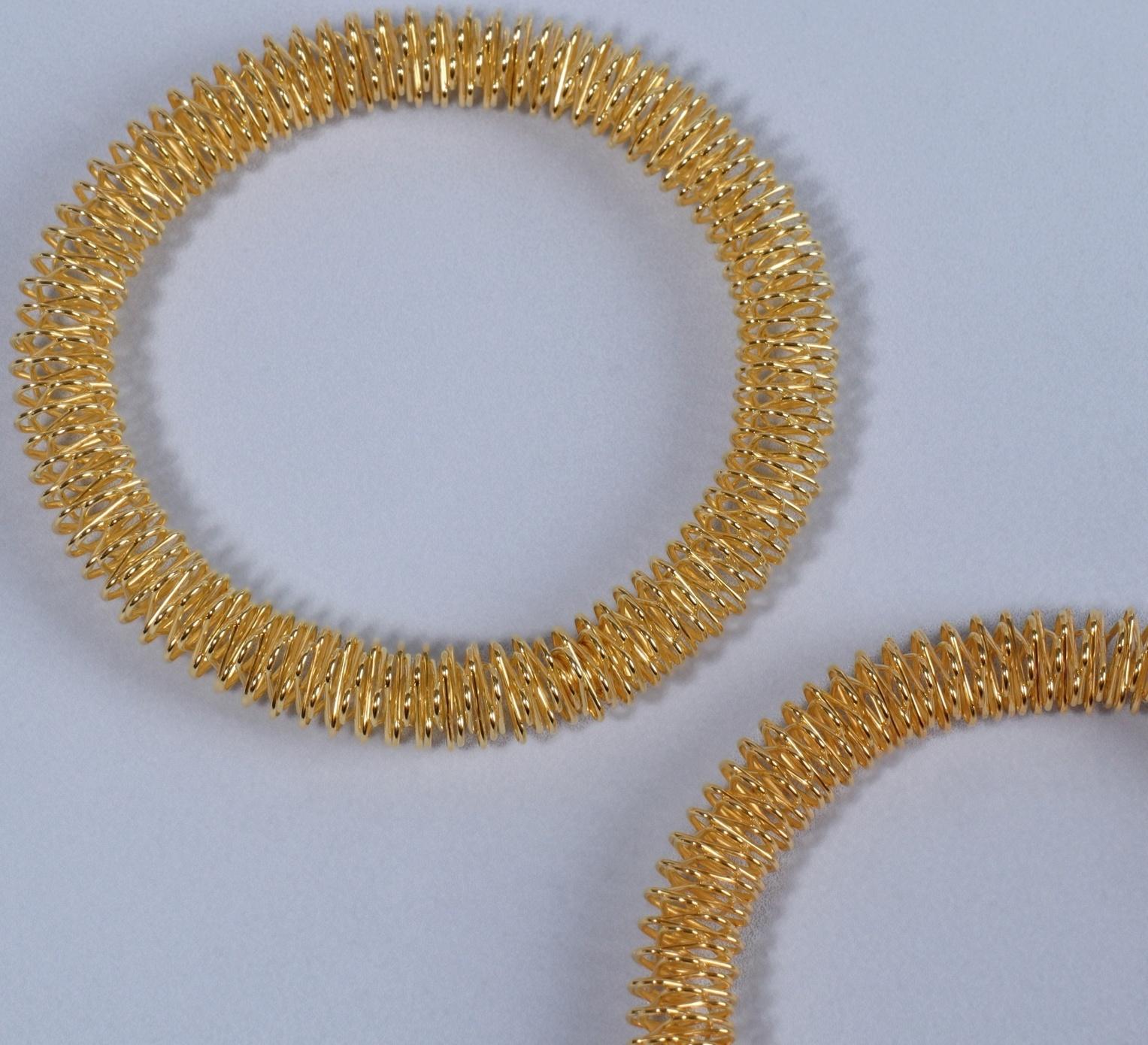 Массажёры для рук, d = 5,5 × 0,8 см, набор - 2 шт, цвет золотистый