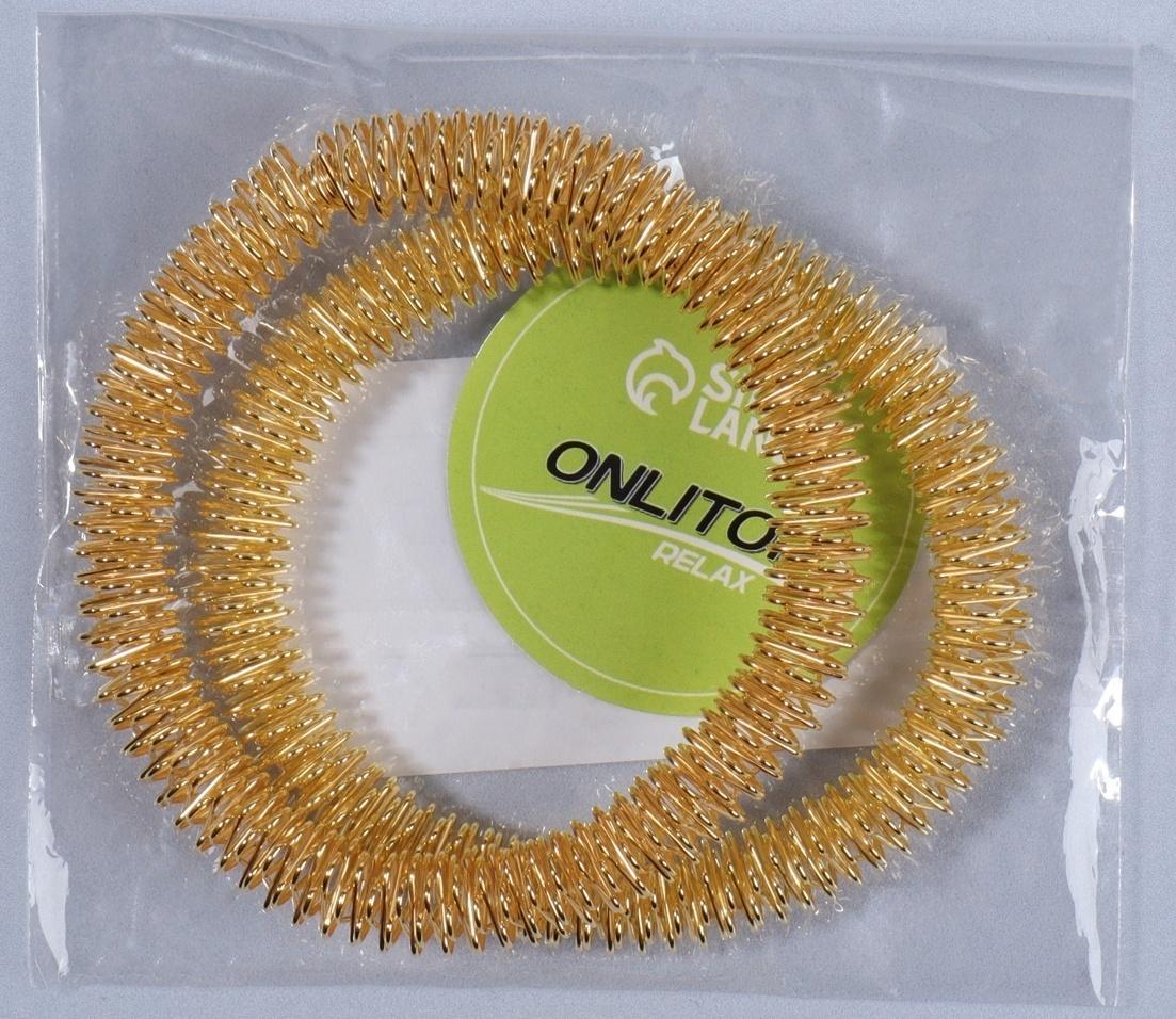 Массажёры для рук, d = 5,5 × 0,8 см, набор - 2 шт, цвет золотистый