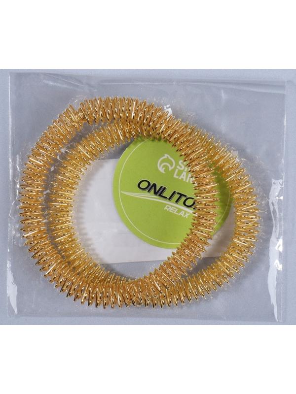 Массажёры для рук, d = 5,5 × 0,8 см, набор - 2 шт, цвет золотистый