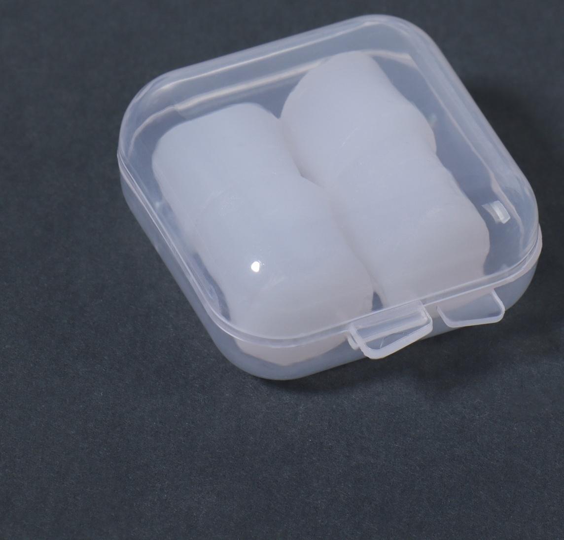 Беруши, 3.5×1 см, набор - 2 пары, в футляре, силиконовые, белые