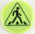 Светоотражающий значок «Пешеходный переход», d = 3 см, цвет жёлтый , цена за 1 штуку