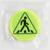 Светоотражающий значок «Пешеходный переход», d = 3 см, цвет жёлтый , цена за 1 штуку