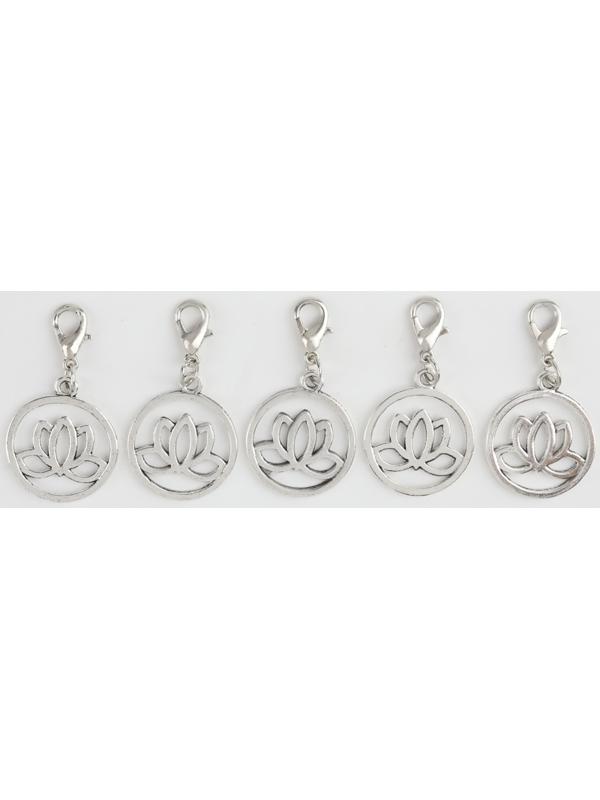 Маркеры для петель «Лотос», d=20 мм, 5 шт., цвет серебряный