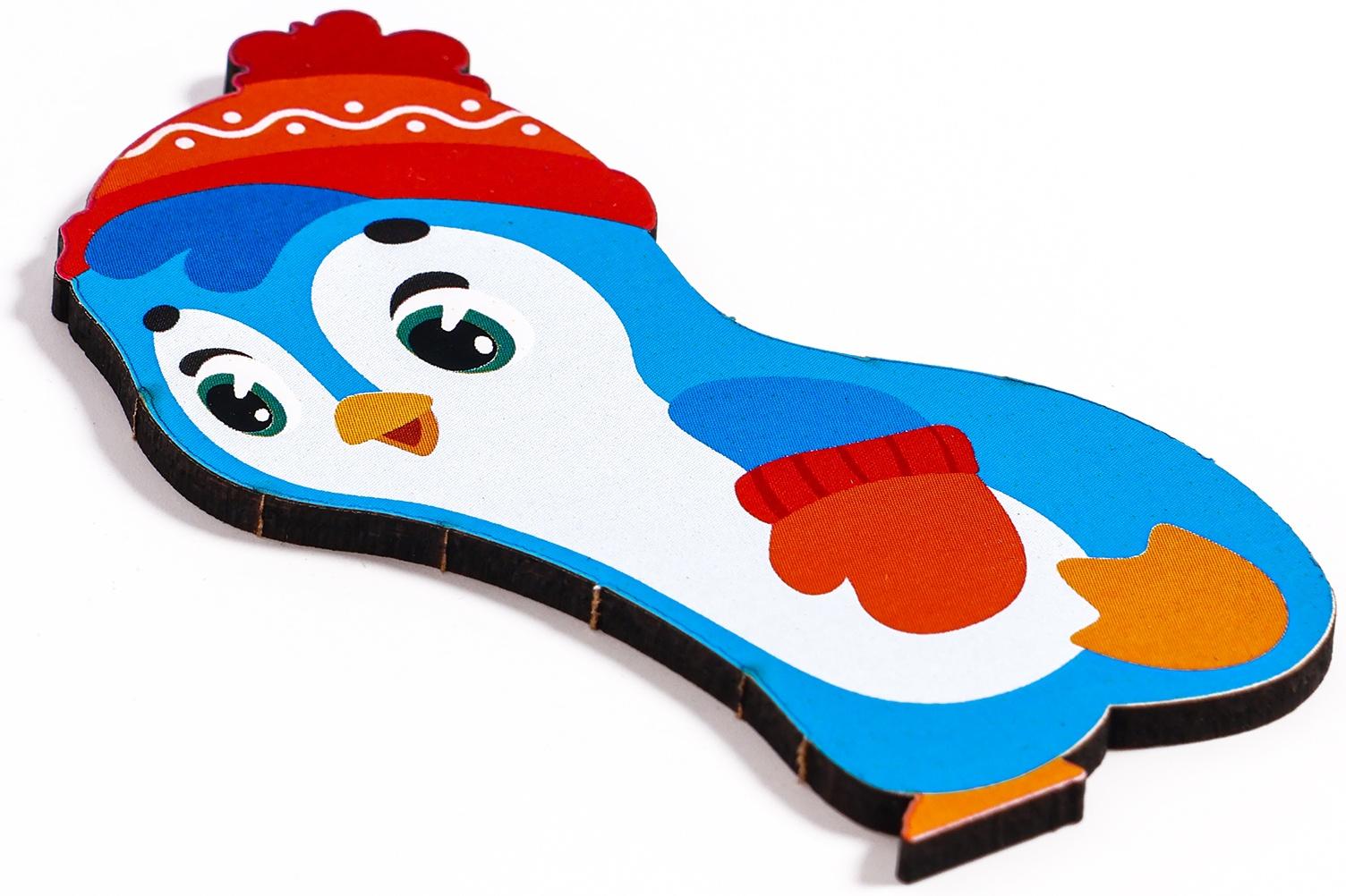 Головоломка деревянная для детей «Пингвины»