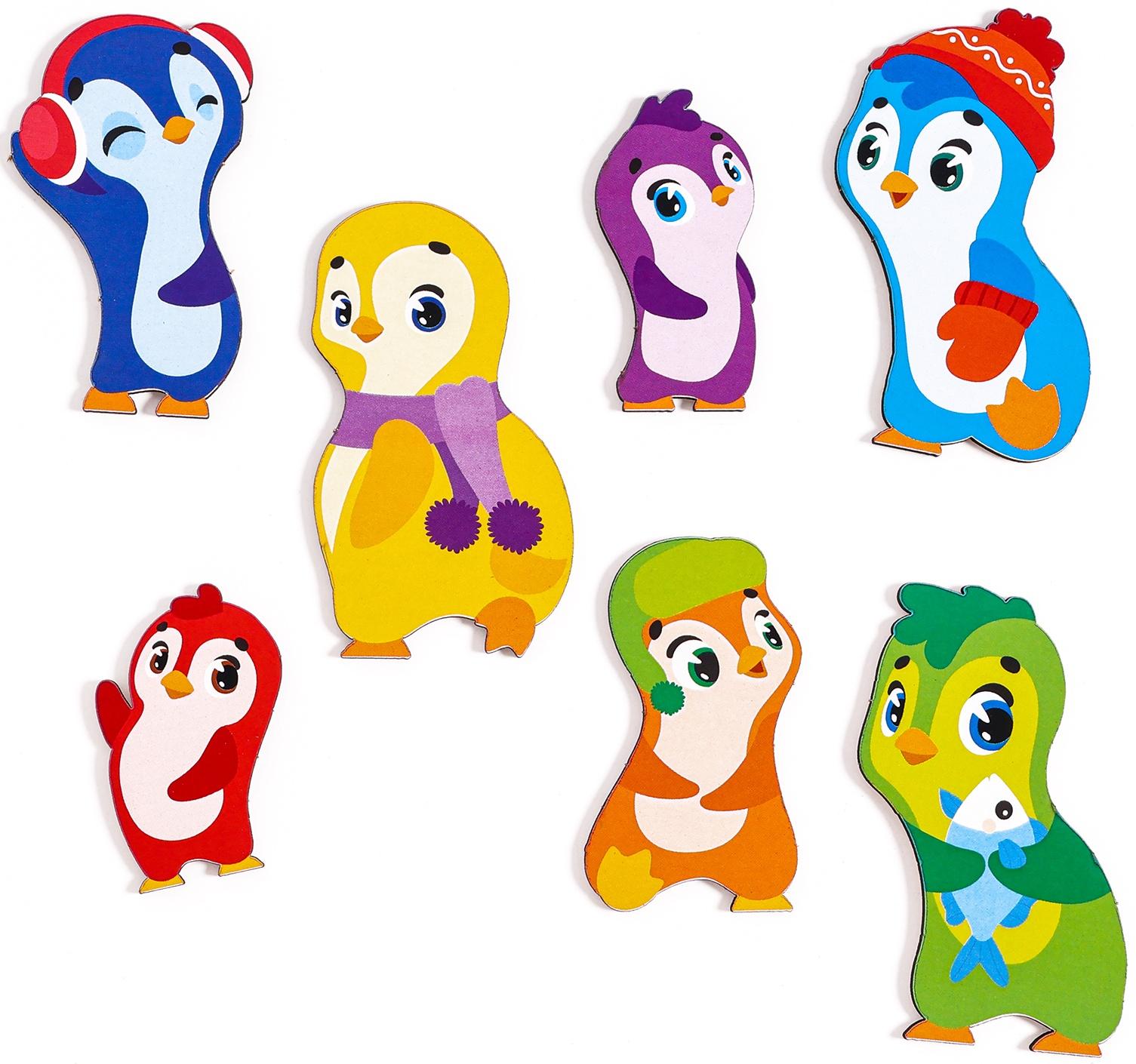 Головоломка деревянная для детей «Пингвины»