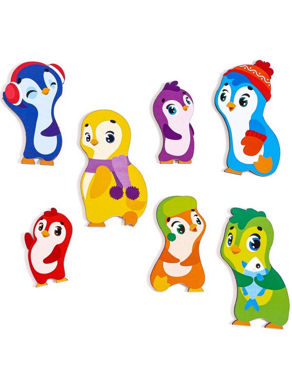 Головоломка деревянная для детей «Пингвины»