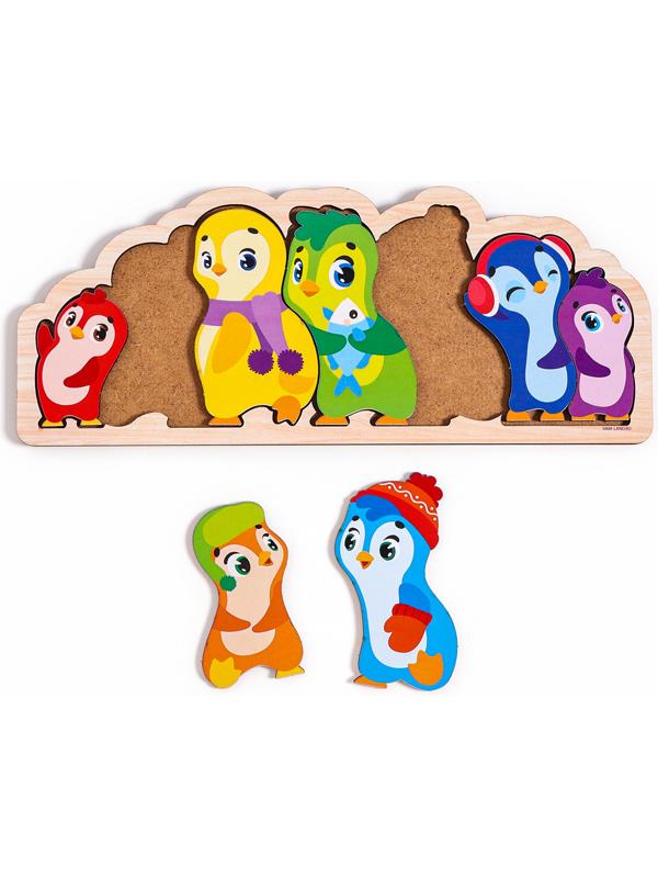 Головоломка деревянная для детей «Пингвины»