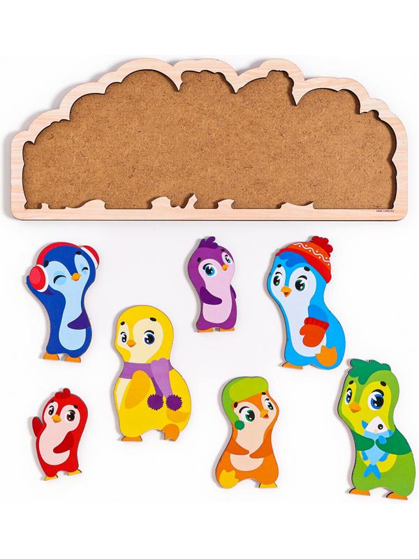 Головоломка деревянная для детей «Пингвины»