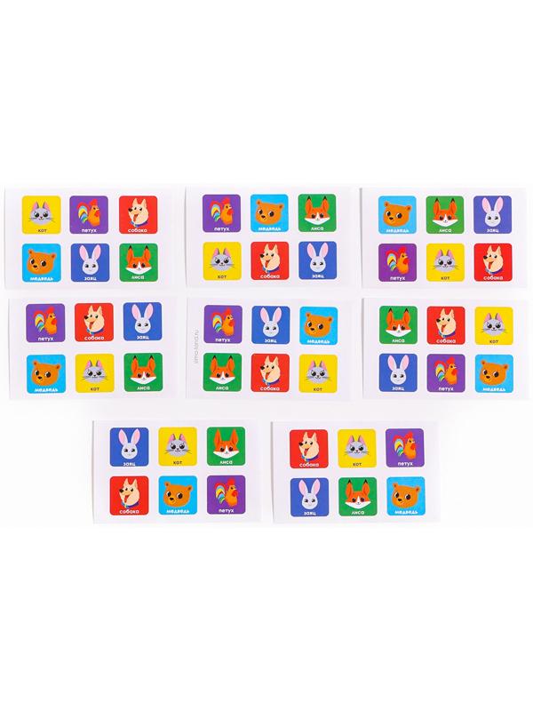 Головоломка деревянная. Повтори по образцу «Милые зверята», развивающие игры для детей