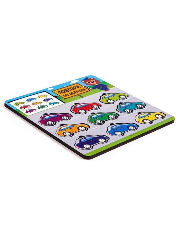 Головоломка деревянная. Повтори по образцу «Машинки», развивающие игры для детей