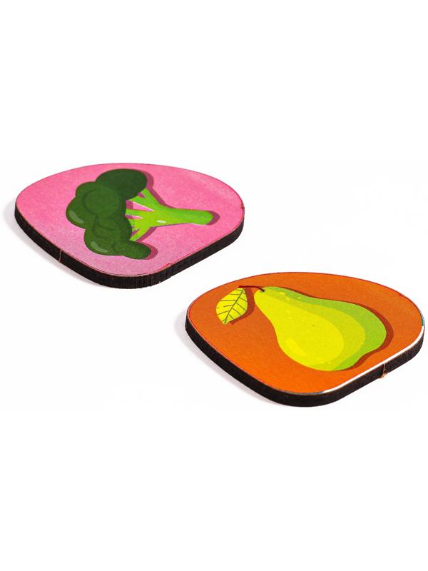 Головоломка деревянная. Повтори по образцу «Овощи и фрукты», развивающие игры для детей