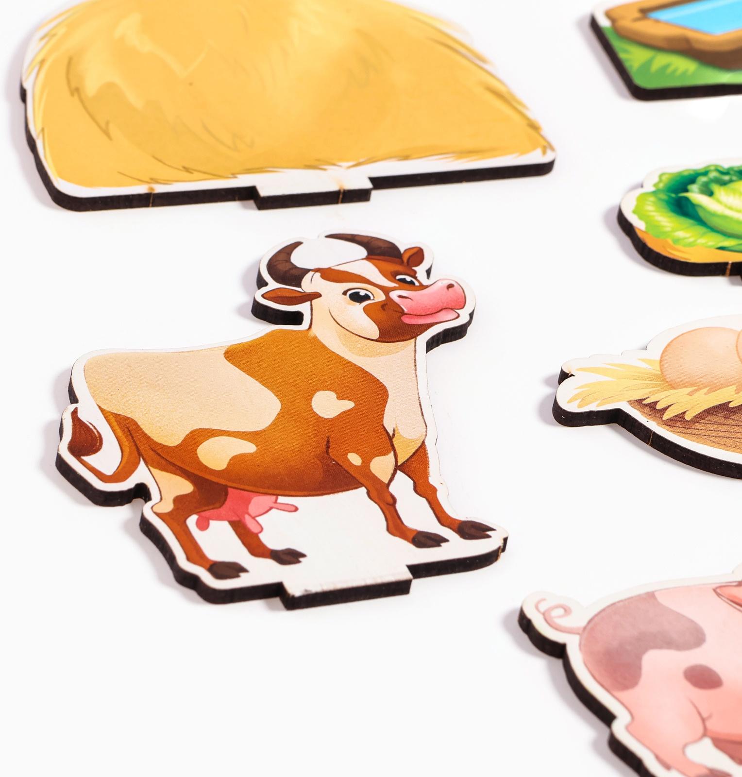 Фигурки животных деревянные «Ферма. Домашние животные»