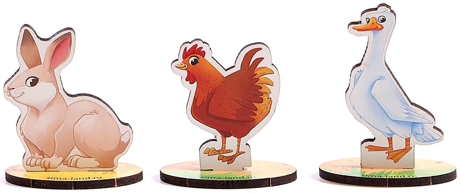 Фигурки животных деревянные «Ферма. Домашние животные»