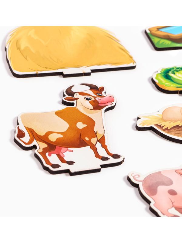 Фигурки животных деревянные «Ферма. Домашние животные»