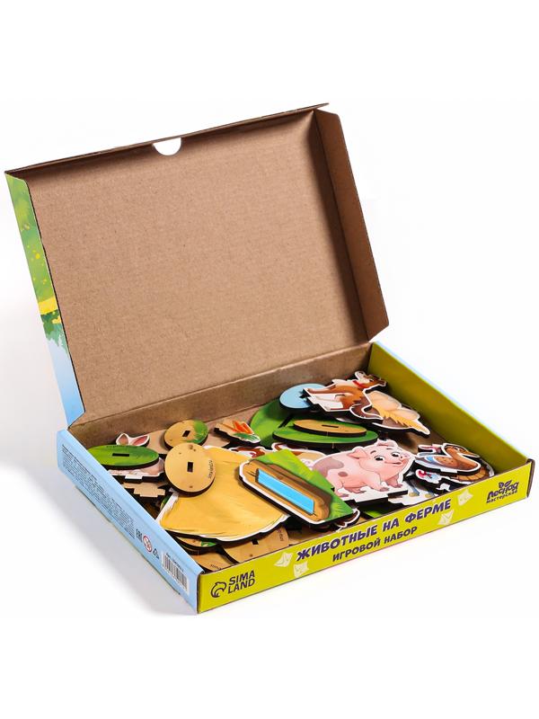Фигурки животных деревянные «Ферма. Домашние животные»