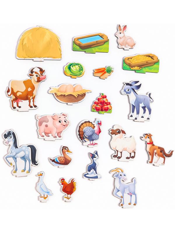 Фигурки животных деревянные «Ферма. Домашние животные»