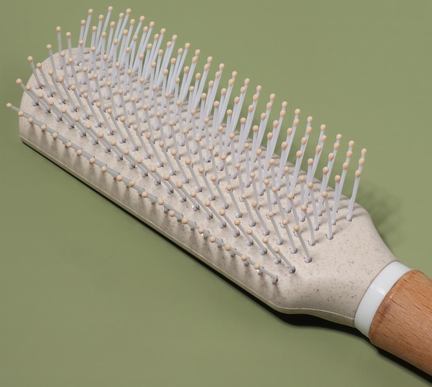 Расчёска массажная, 24 × 5 см, цвет «светлое дерево»