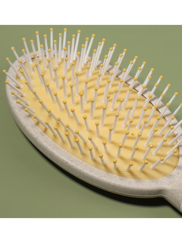 Расчёска массажная, 25,5 × 7 см, цвет «светлое дерево»