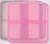 Таблетница, 6,5 × 6,5 × 2,5 см, 4 секции, цвет розовый