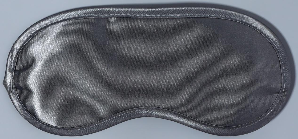 Маска для сна, сатиновая, резинка одинарная, 19 × 8,5 см, цвет серый
