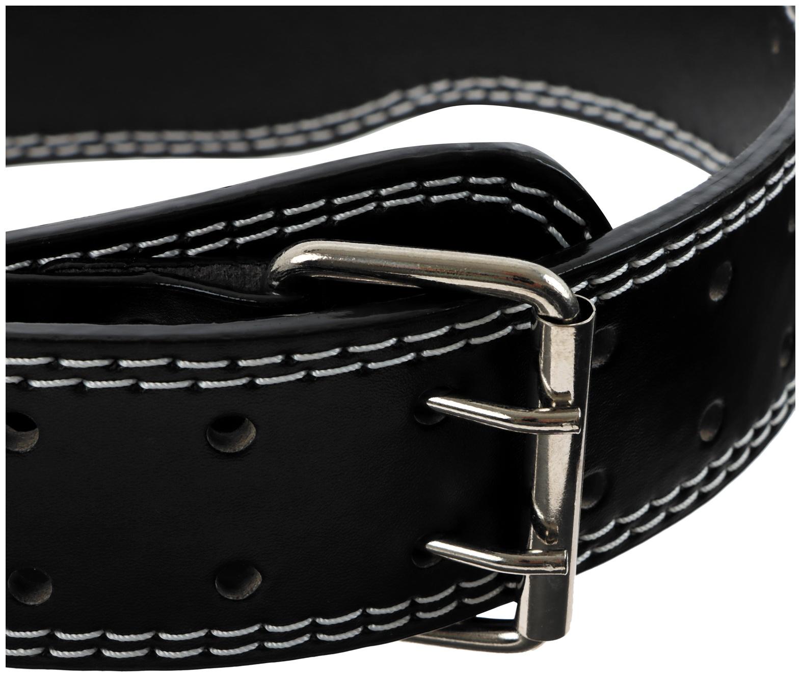 Пояс для тяжёлой атлетики ONLYTOP 100 см, искусственная кожа, цвет чёрный