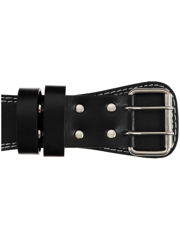 Пояс для тяжёлой атлетики ONLYTOP 100 см, искусственная кожа, цвет чёрный