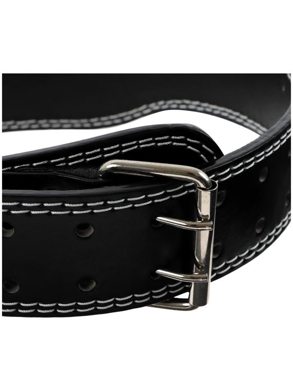 Пояс для тяжёлой атлетики ONLYTOP 100 см, искусственная кожа, цвет чёрный