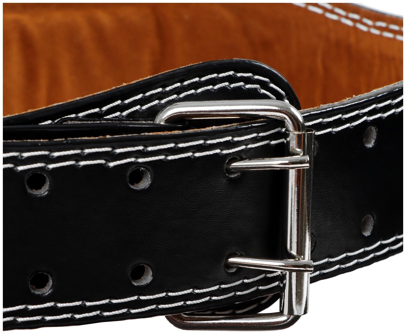 Пояс для тяжёлой атлетики ONLYTOP 120 см, искусственная кожа, цвет чёрный